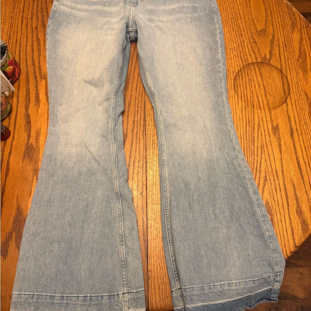 Lee Light Blue Flare Wide Leg Jeans